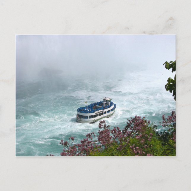 Postal Criada del barco de la niebla en Niagara Falls, (Anverso)