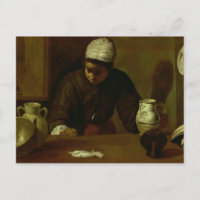 Criada doméstica con cena en Emmaus, c.1618
