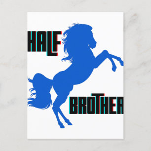 Postal Criando Caballo de Medio Hermano