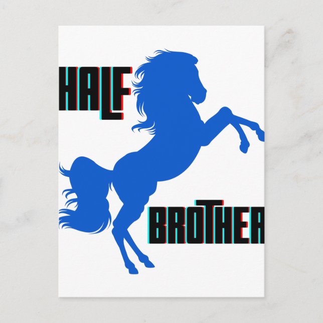 Postal Criando Caballo de Medio Hermano (Anverso)