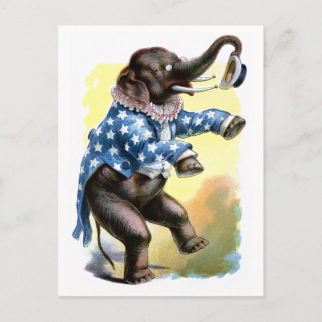 Postal Criaturas curiosas - Elefante (Anverso)