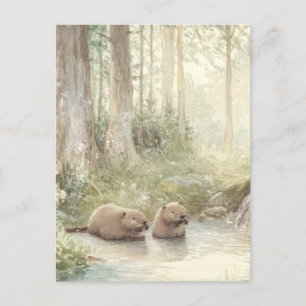Postal Criaturas de Woodland