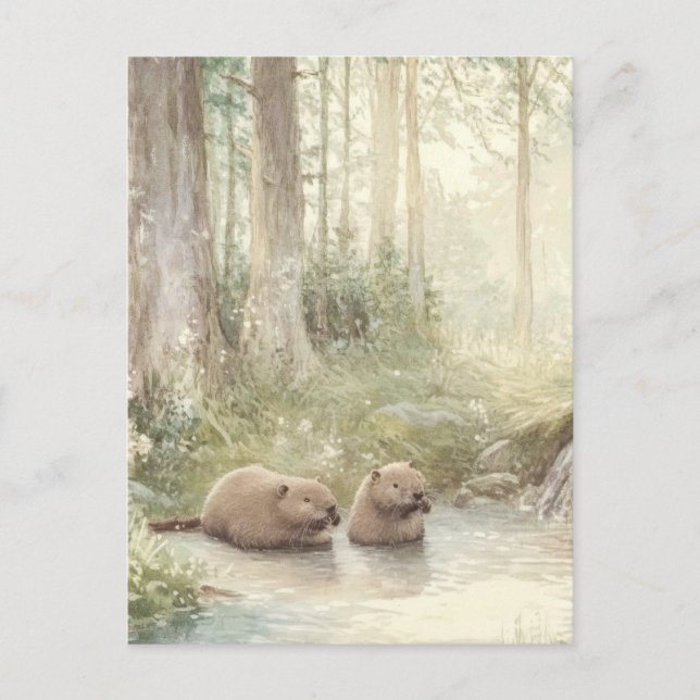 Postal Criaturas de Woodland (Anverso)