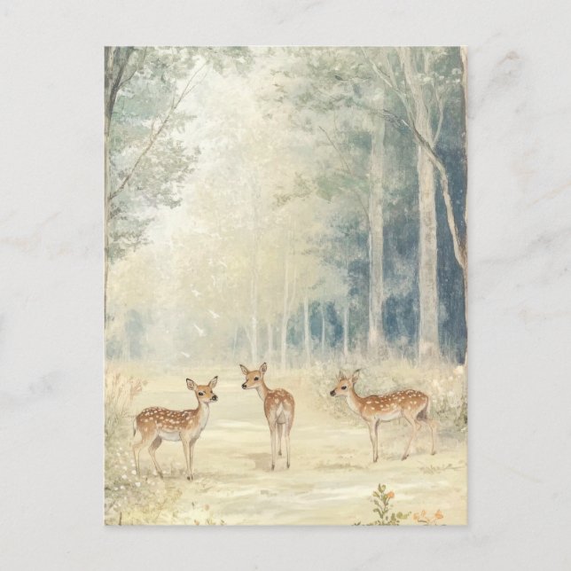 Postal Criaturas de Woodland (Anverso)