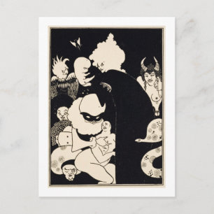 Postal Criaturas extrañas de Lucian, ilustracion de Luc