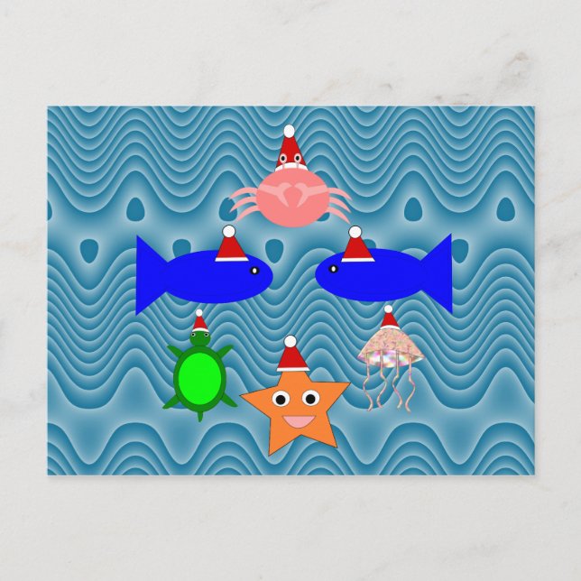 Postal Criaturas marinas de los navidades (Anverso)
