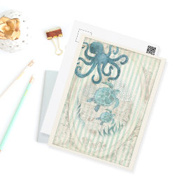 Postal Criaturas náuticas vintage