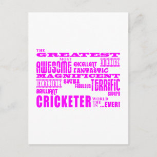 Postal Cricket chicas: El mejor jugador de críquet rosado