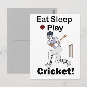 Postal Cricket Deportes Comer Dormir Jugar Cricket