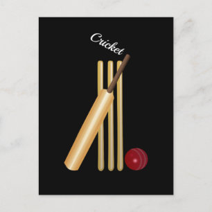 Postal Cricket - Portería, bate y pelota