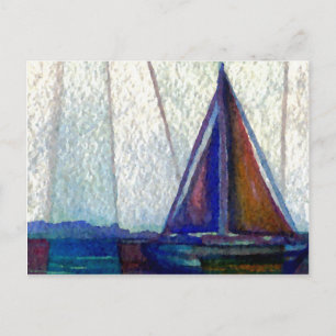 Postal Cricket "Sailboat" Diane Ocean Art
