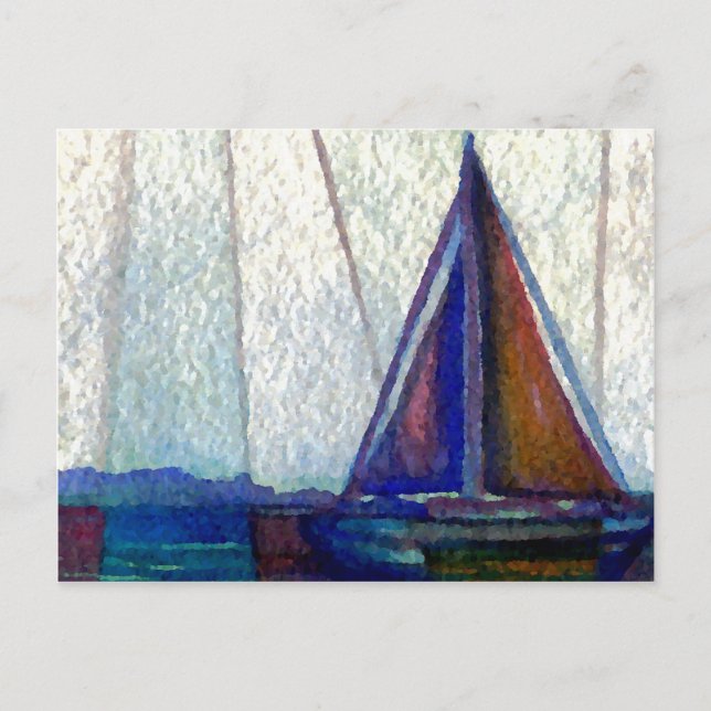 Postal Cricket "Sailboat" Diane Ocean Art (Anverso)