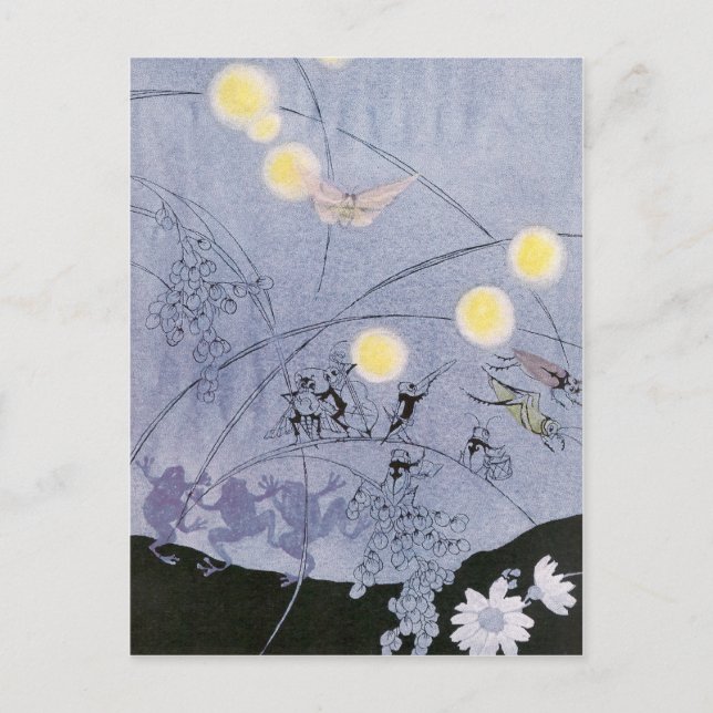 Postal Cricket y ranas hacen música nocturna (Anverso)