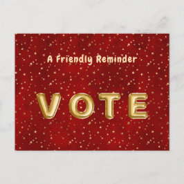 Postal Crimson Nightfall Gold Star Illustration