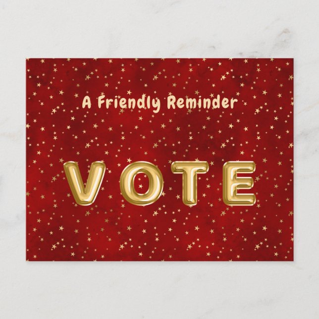 Postal Crimson Nightfall Gold Star Illustration (Anverso)