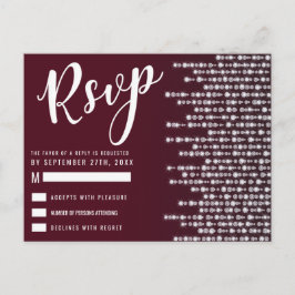 Postal Crimson Red Hanging Diamond Lights RSVP