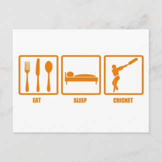 Postal Críquet de sueño de comer