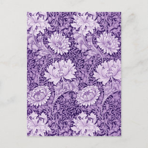 Postal Crisantemo Púrpura, William Morris