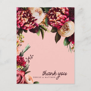 Postal Crisantemo Romántico sobre Rosa Telaraña