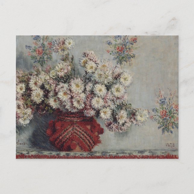 Postal Crisantemos - Claude Monet (Anverso)