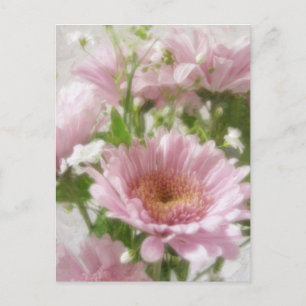 Postal Crisantemos rosa 5 Elegancia