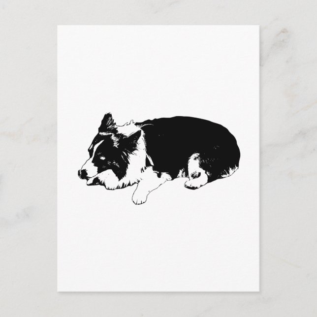 Postal crisp hola, corgi tranquilo (Anverso)