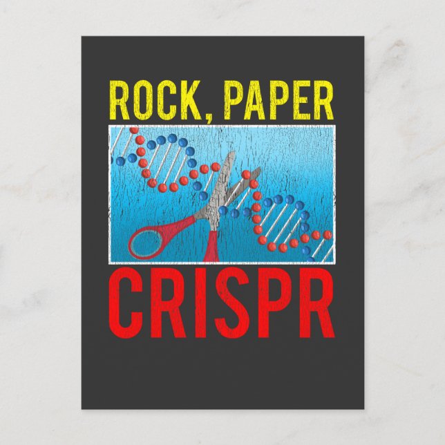 Postal Crispr Funny Biology Student Science Biólogo DNA (Anverso)