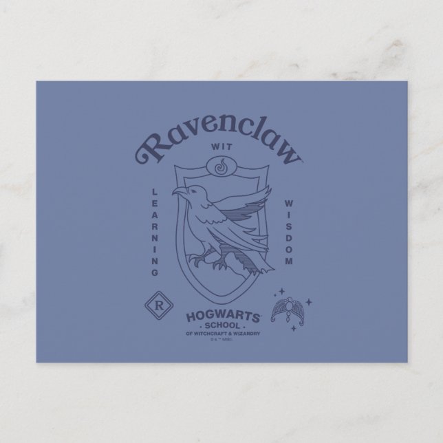 POSTAL CRISTAL DE SABIDURÍA DE APRENDIZAJE DE RAVENCLAW™ (Anverso)