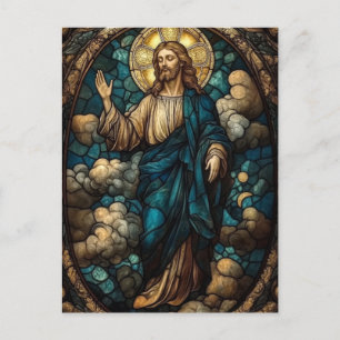 Postal Cristal manchado Jesús Arte - Cristiano