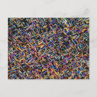 Postal Cristales de cafeína bajo microscopio