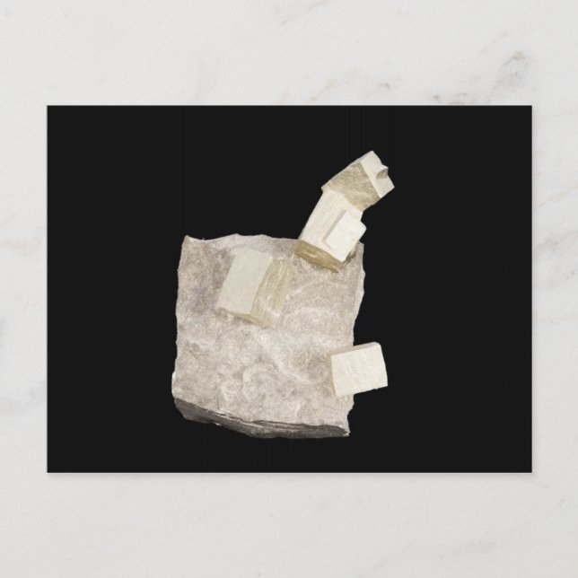 Postal Cristales de la pirita en pizarra (Anverso)