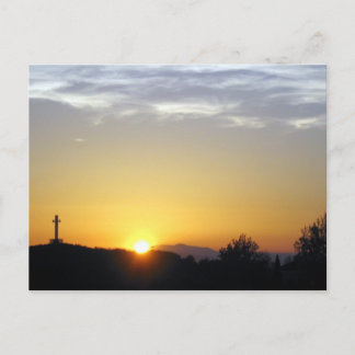Postal cristiana de la salida del sol
