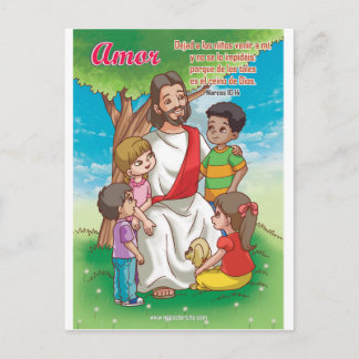 Postal Cristiana - Jesús y los niños
