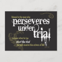 Postal cristiana: Perseverantes en juicio