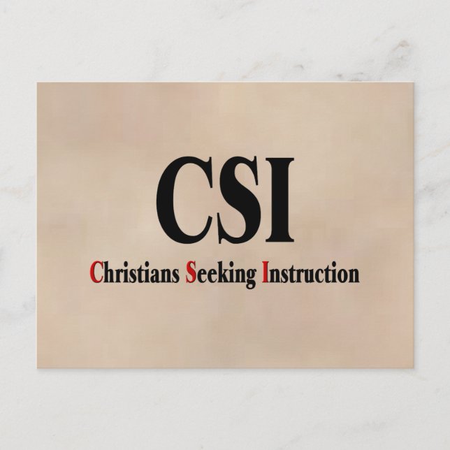 Postal Cristianos de CSI (Anverso)