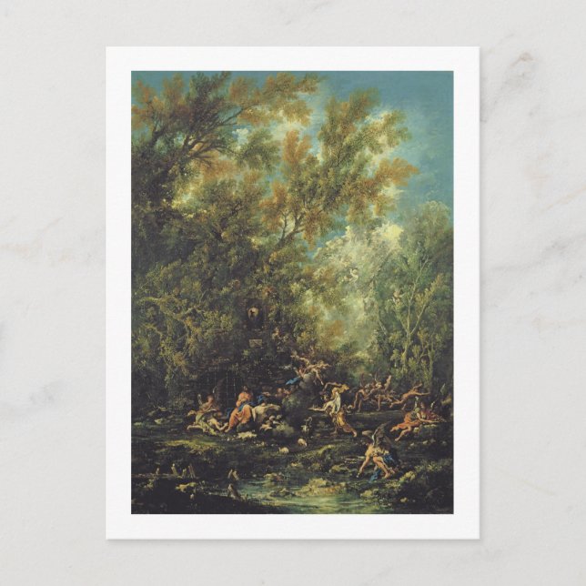 Postal Cristo asistido por los ángeles, c.1725-30 (aceite (Anverso)