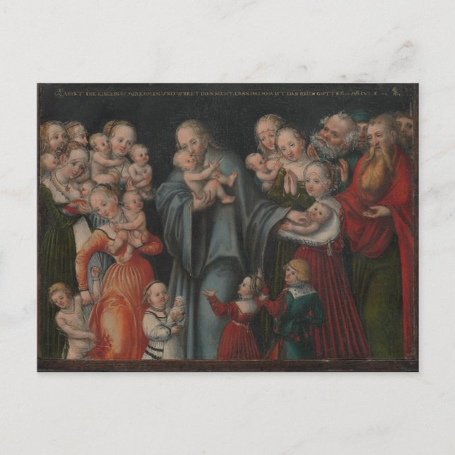 Postal Cristo bendiciendo a los niños (Anverso)