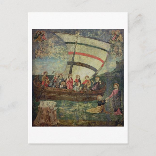 Postal Cristo caminando en el agua, después de la 'Navice (Anverso)