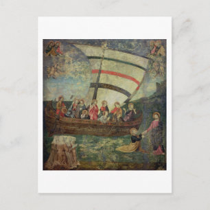 Postal Cristo caminando en el agua, después de la 'Navice