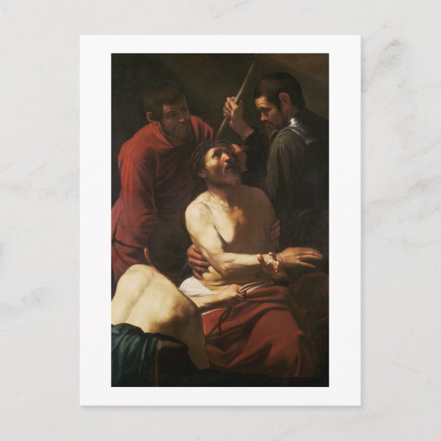 Postal Cristo coronado por Thorns, c.1602 (Anverso)