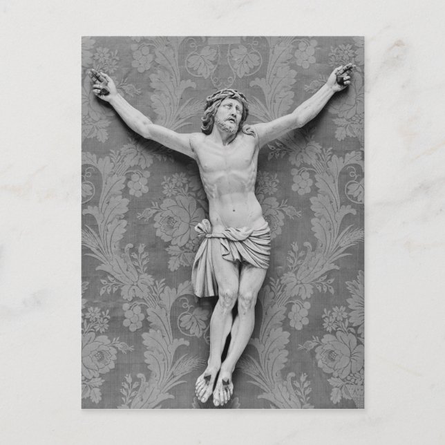 Postal Cristo crucificado, de Michelangelo Buonarroti (Anverso)