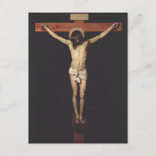 Postal Cristo crucificado por Diego Velázquez