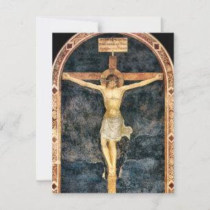 Postal Cristo crucificado por Fra Angelico