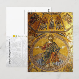 Postal Cristo el juez, Florencia, Italia -