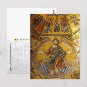 Postal Cristo el juez, Florencia, Italia -