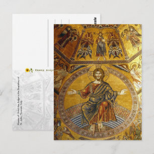 Postal Cristo el juez, Florencia, Italia -