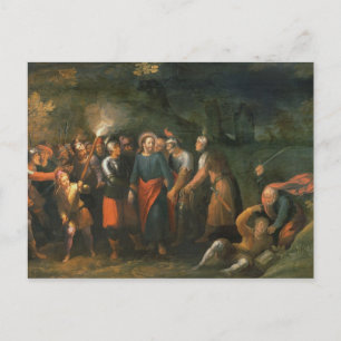 Postal Cristo en el jardín de Gethsemane