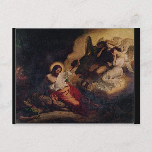 Postal Cristo en el Jardín de las Olivas, 1827 (Anverso)