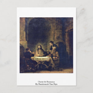 Postal Cristo En Emmaus Por Rembrandt Van Rijn