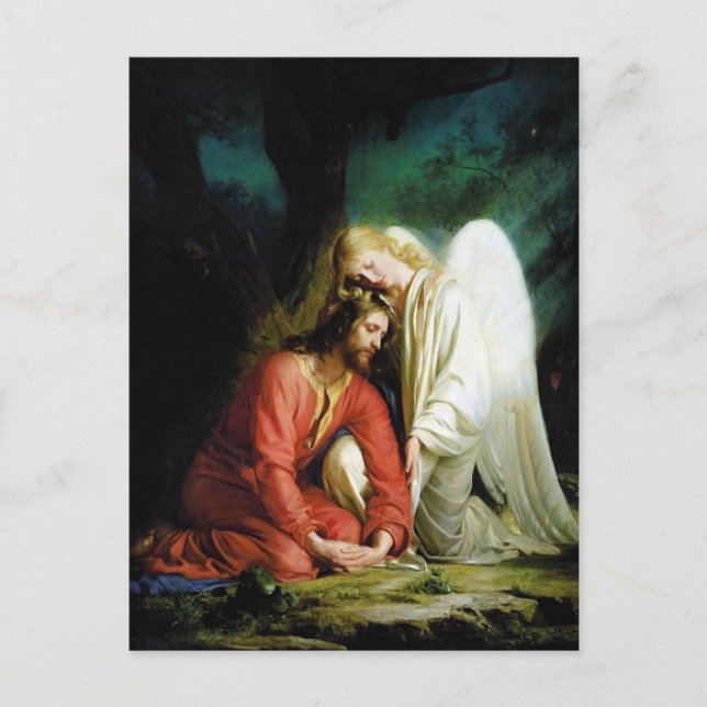 Postal Cristo en Gethsemane (Anverso)